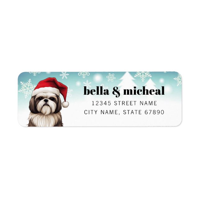 Shih Tzu-Returetiketter Returadress Etikett (Framsidan)
