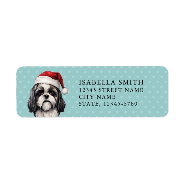 Shih Tzu Returetiketters Returadress Etikett (Framsidan)