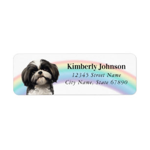 Shih Tzu Returetiketters Returadress Etikett