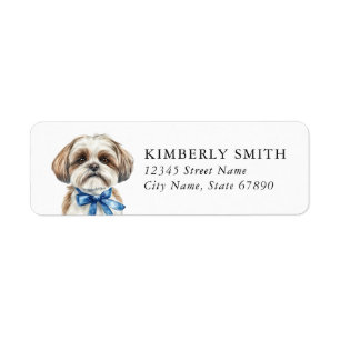 Shih Tzu Returetiketters Returadress Etikett