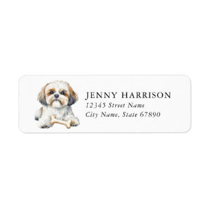 Shih Tzu Returetiketters Returadress Etikett