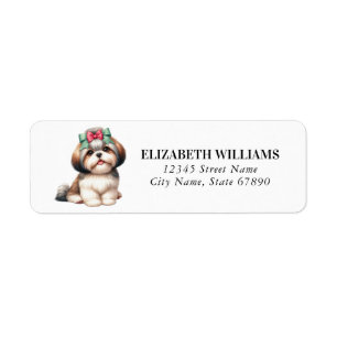 Shih Tzu Returetiketters Returadress Etikett