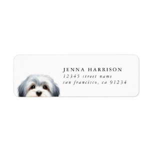 Shih Tzu Returetiketters Returadress Etikett