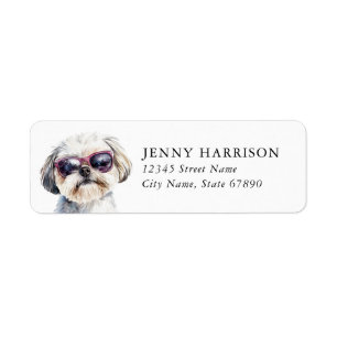 Shih Tzu Returetiketters Returadress Etikett