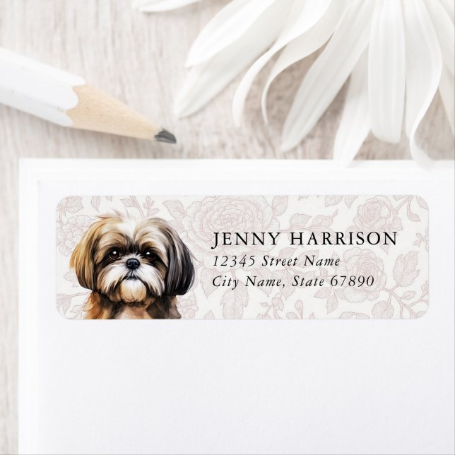 Shih Tzu Return Address Labels Returadress Etikett (Insitu)
