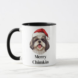 Shih Tzu Santa hatt jul hund Mugg
