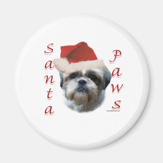 Shih Tzu Santa Tass Magnet (Framsidan)