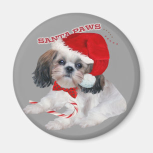 Shih Tzu Santa Tassar-gåvor Magnet