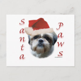 Shih Tzu Santa tassar Helg Vykort