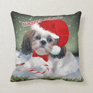 Shih Tzu Santa tassar Kudde