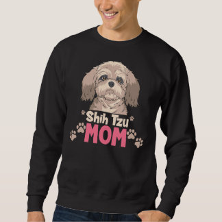 Shih Tzu Shih Tzu Mamma Lång Ärmad Tröja