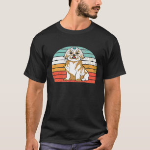 Shih Tzu Shih Tzy Mamma Hund Mamma Bakgrund T Shirt