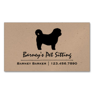 Shih Tzu Silhouette Anpassningsbarna Hund aveln Visitkortmagnet