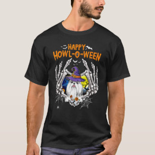 Shih Tzu Skeleton Heart Lycklig Howl O Ween Costum T Shirt
