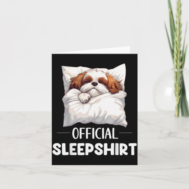 Shih Tzu Sleepshirt Cute Dog Lover Pajama Sleepwea Kort (Framsida)