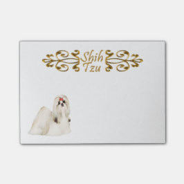 Shih Tzu som Posta-det noterar Post-it Block