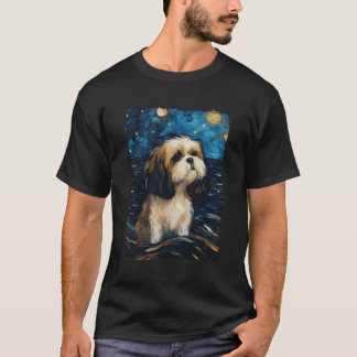 Shih Tzu Starry Night T Shirt