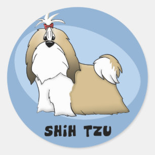 Shih Tzu Stickers Runt Klistermärke