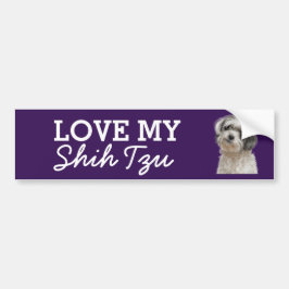 Shih Tzu-stötfångare Bildekal