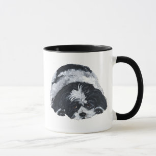 Shih Tzu Svart & Vit Mugg