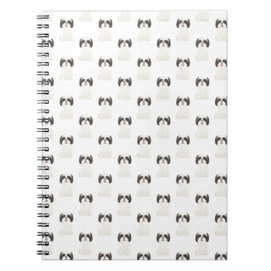 Shih Tzu (svartvitt) Anteckningsbok