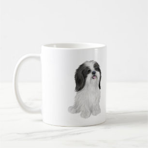 Shih Tzu - svartvitt (av JF) Kaffemugg
