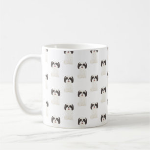 Shih Tzu (svartvitt) Kaffemugg
