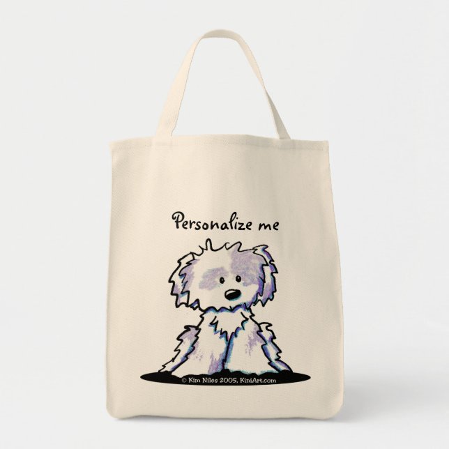 Shih Tzu Tecknad Bag Tygkasse (Framsidan)