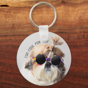 Shih Tzu till Coola för dig Sunglasses Photo Nyckelring
