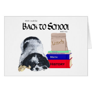 Shih Tzu Tillbaka till skolan Hälsningskort