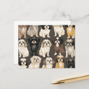 Shih Tzu-tjänstekort Vykort