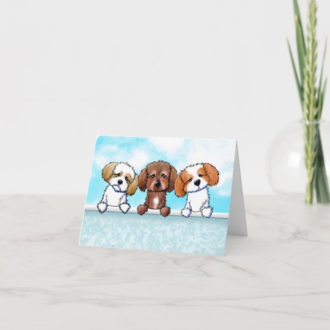 Shih Tzu Trio Tack Kort (Framsida)