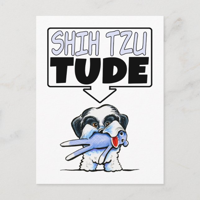 Shih Tzu Tude Vykort (Framsida)