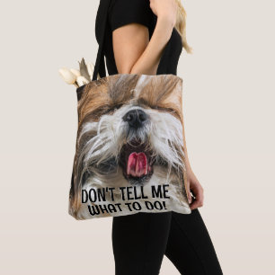 Shih tzu tunga lustig Säg inte vad jag ska göra Tygkasse