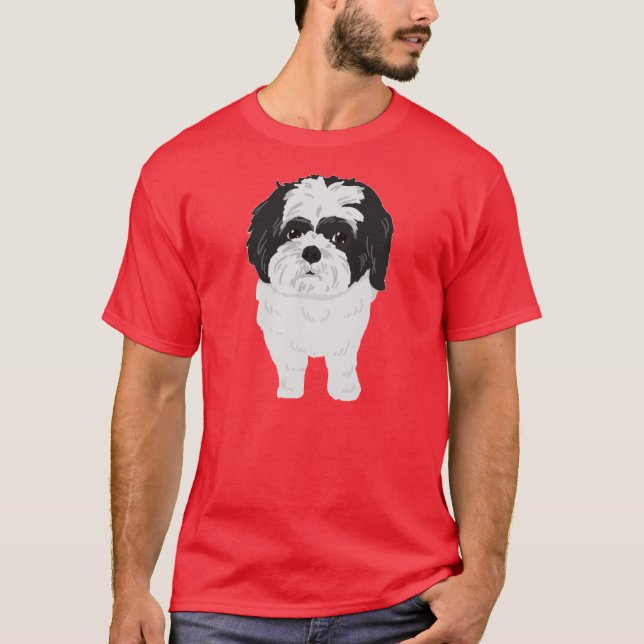 Shih-Tzu utslagsplats (bekläda och ändan), T-shirt (Framsida)