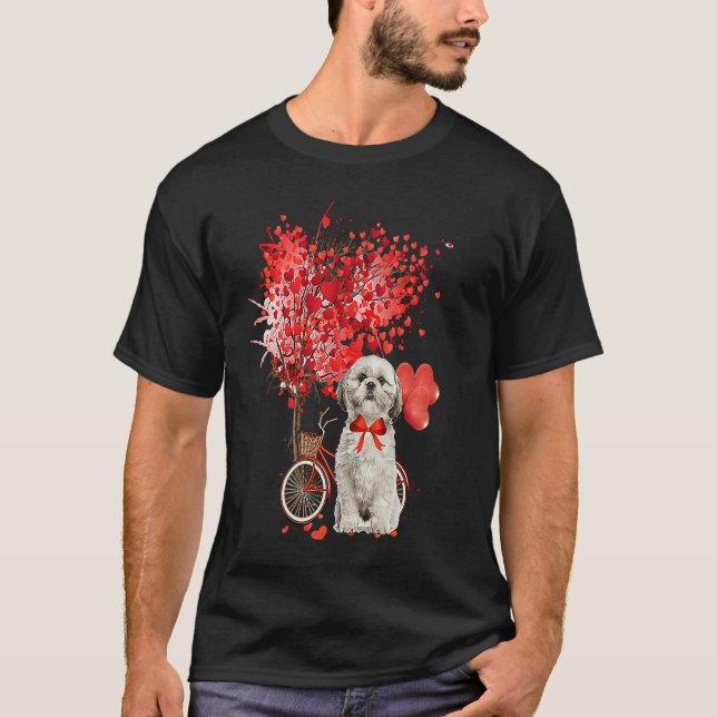 Shih Tzu Valentines Day  Dog  Happy Valentine T Shirt (Framsida)