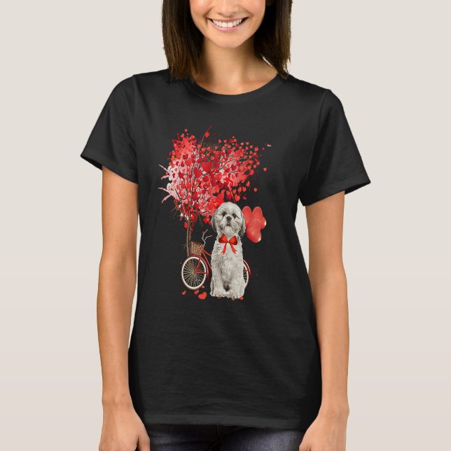 Shih Tzu Valentines Day  Dog  Happy Valentine T Shirt (Framsida)