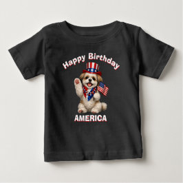 Shih Tzu-valp (2f) Patriotisk Barn T-Shirt
