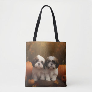 Shih Tzu Valp Höstglädje Pumpa Tygkasse