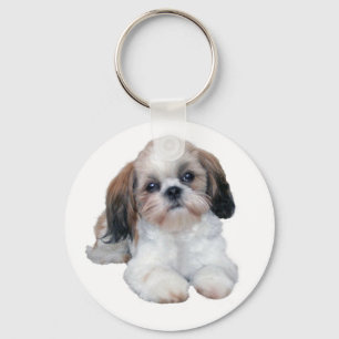 Shih Tzu valp Keychain Nyckelring