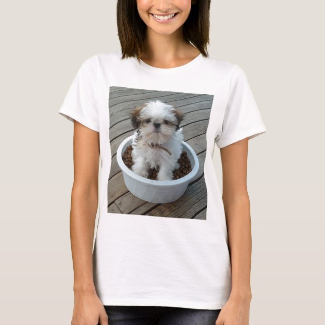 Shih Tzu valpT-tröja Tee Shirt (Framsida)