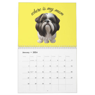 Shih Tzu - var är min Mamma Kalender