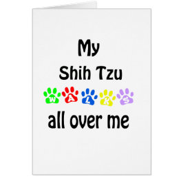 Shih Tzu Walks Design Hälsningskort