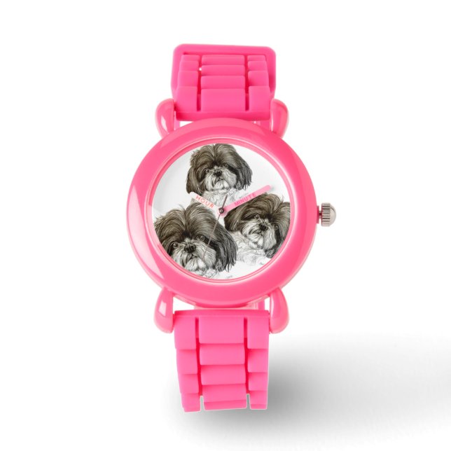 Shih Tzu Watch med originalgrafik Armbandsur (Framsida)