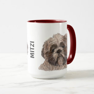 Shih Tzu Watercolor Personlig mugg