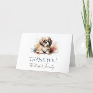Shih Tzu Watercolor - tackkort