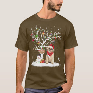 Shih Tzu Winter Snö Träd Hund, julvinter T Shirt