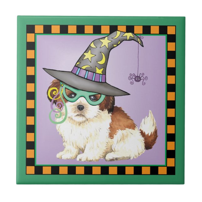 Shih Tzu Witch Kakelplatta (Framsidan)