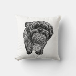 Shih Tzu with Ball | Dog Art Throw Pillow Kudde