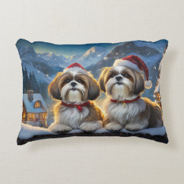 Shih Tzus Helgdag Design by Rik AMeN Gill Prydnadskudde